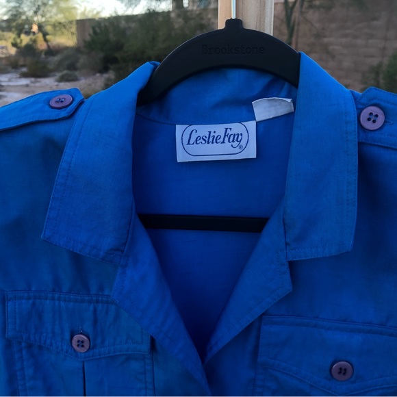 Vintage Leslie fay blue western square dress - Picture 11 of 14